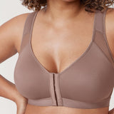 Women's X-shaped Back Posture Bra Brown Purple