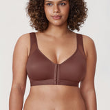 Women's X-shaped Back Posture Bra Brown Violet