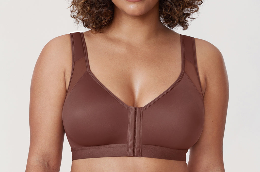 Women's X-shaped Back Posture Bra Brown Violet
