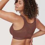 Women's X-shaped Back Posture Bra Brown Violet