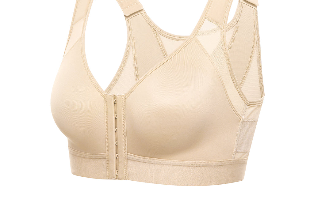Women's X-shaped Back Posture Bra Light Oatmeal